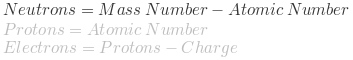 Atom  (neutrons)Formula